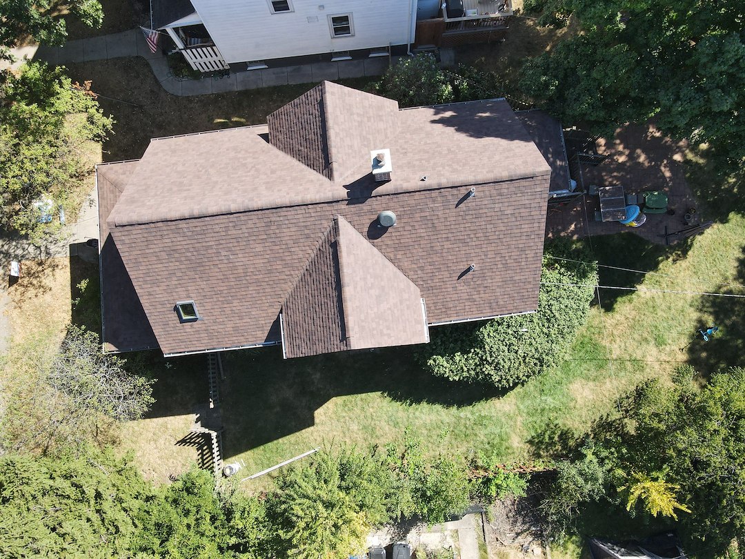 Antique Brown Shingle Replacement in Evanston by Anchor Point Roofing